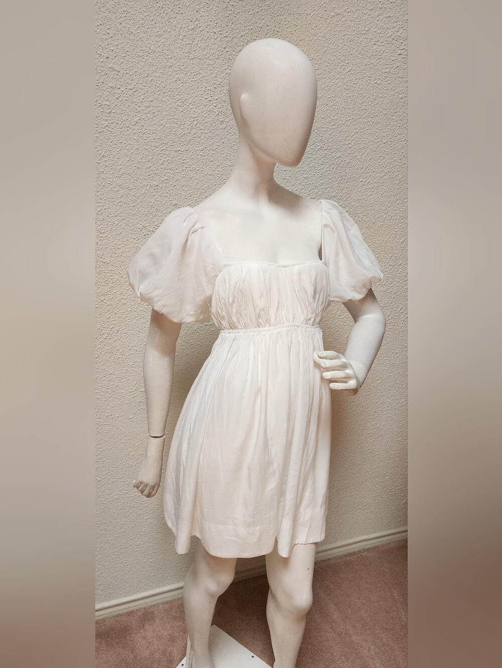 Chloe Dao Boutique White Dress - Puff Sleeve Mini